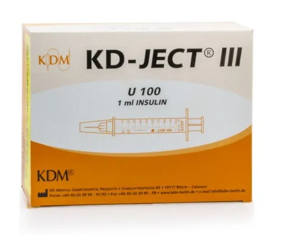 Seringa pentru insulina 100UI 1ml, 1 bucata, KDM 