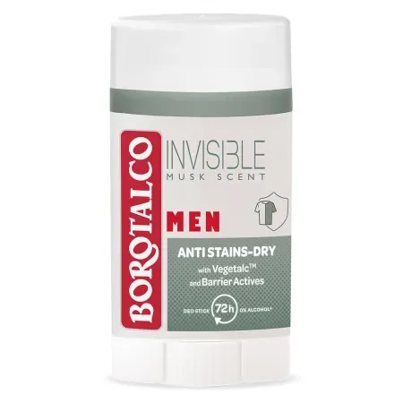 Deodorant stick Invisible Dry Men, 40ml, Borotalco