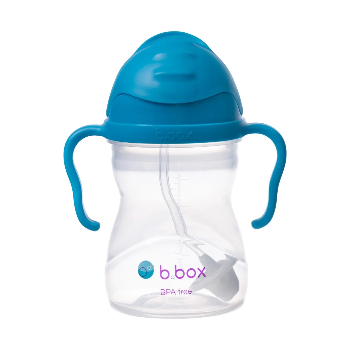 Cana cu pai pentru 6 luni+ Albastru, 240ml, Bbox