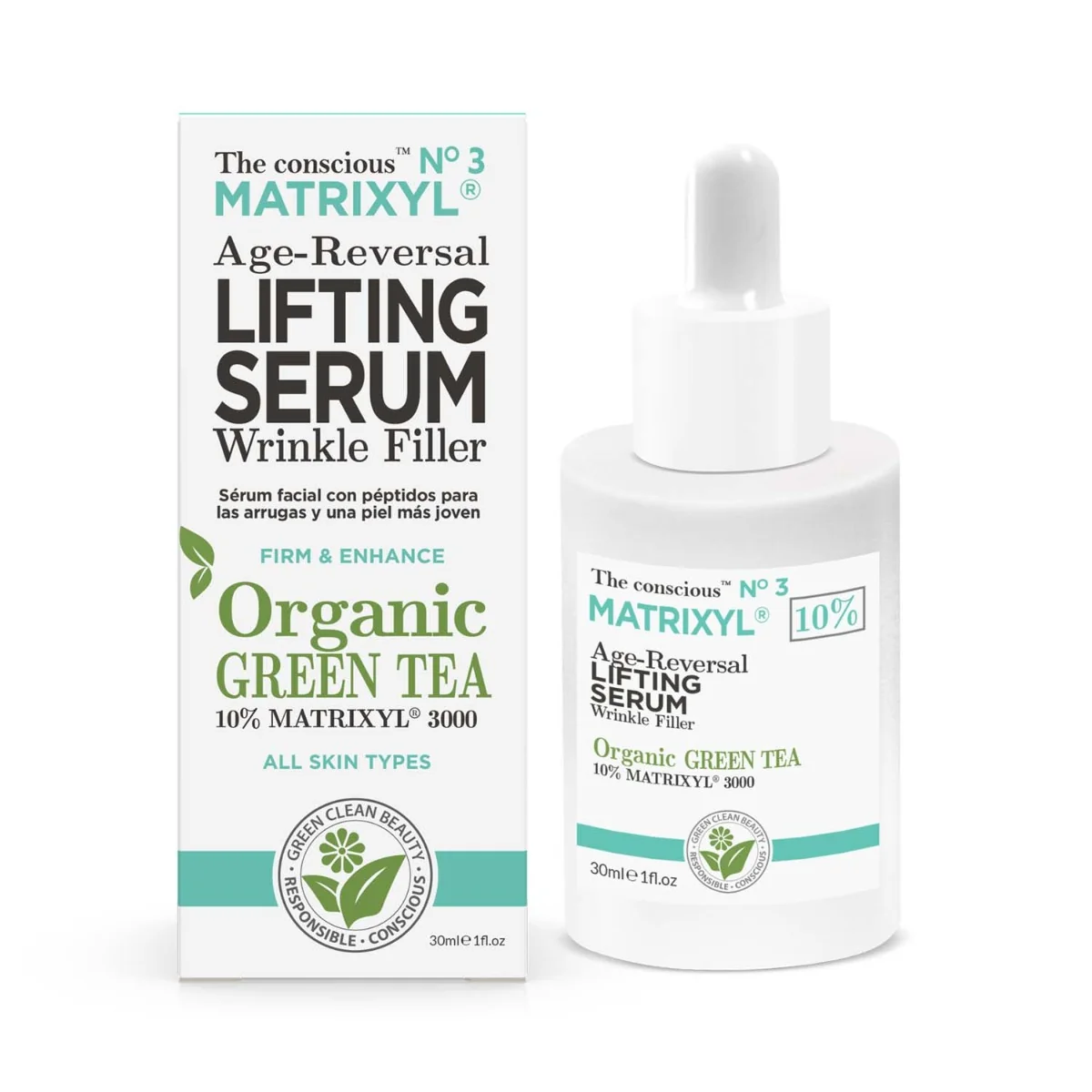 Ser cu efect de lifting cu Matrixyl si Ceai Verde, 30ml, The conscious