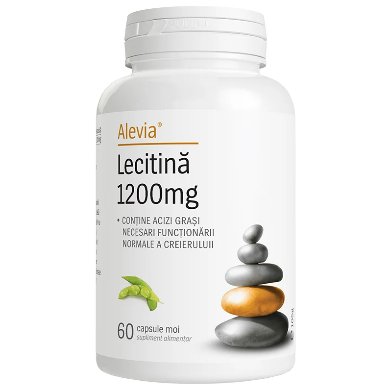 Lecitina 1200mg, 60 capsule, Alevia