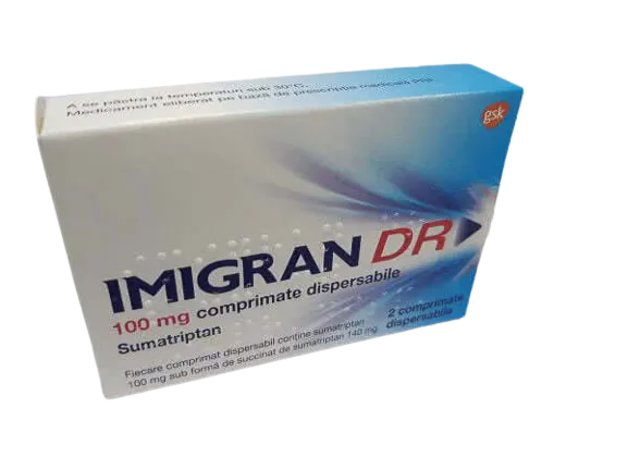 Imigran DR 100mg, 2 comprimate dispersabile, GSK