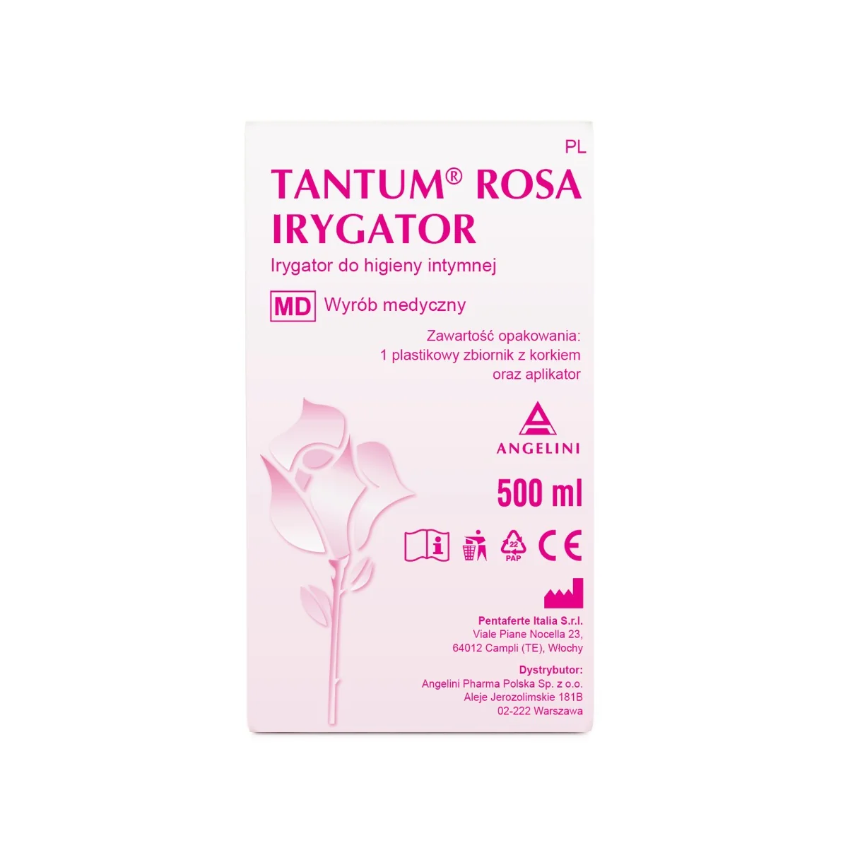 Tantum Rosa Irigator pentru igiena intima, 500 ml, Angelini