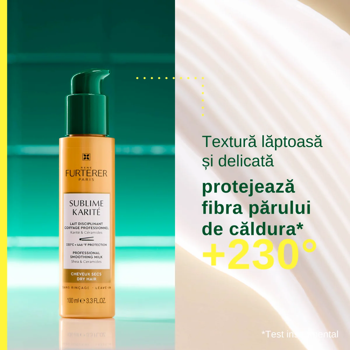 Crema hidratanta leave-in penru par uscat Karite Hydra, 100ml, Rene Furterer