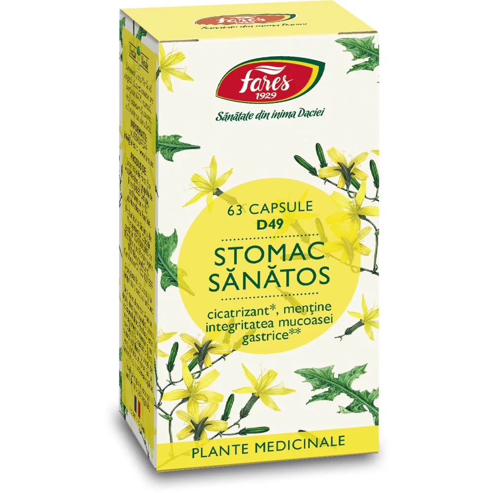 Stomac sanatos D49, 63 capsule, Fares