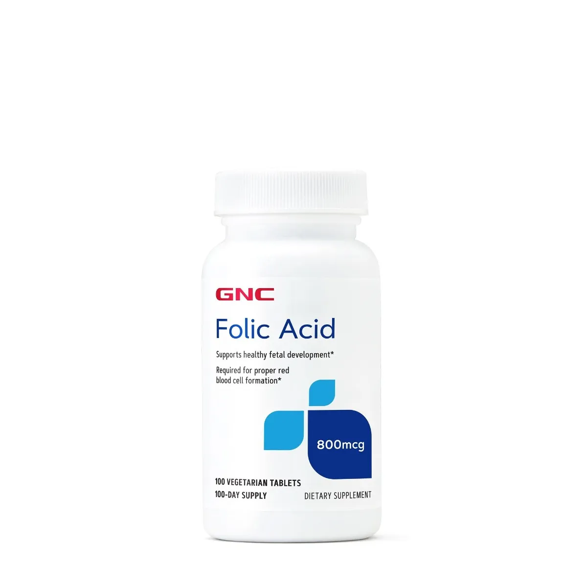 Acid Folic 800mcg, 100 tablete, GNC