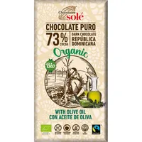Ciocolata neagra cu 73% cacao si ulei de masline Bio, 100g, Chocolates Sole