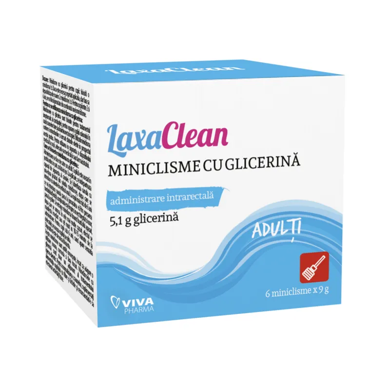 Miniclisme cu glicerina pentru adulti LaxaClean, 6 bucati, Viva Pharma