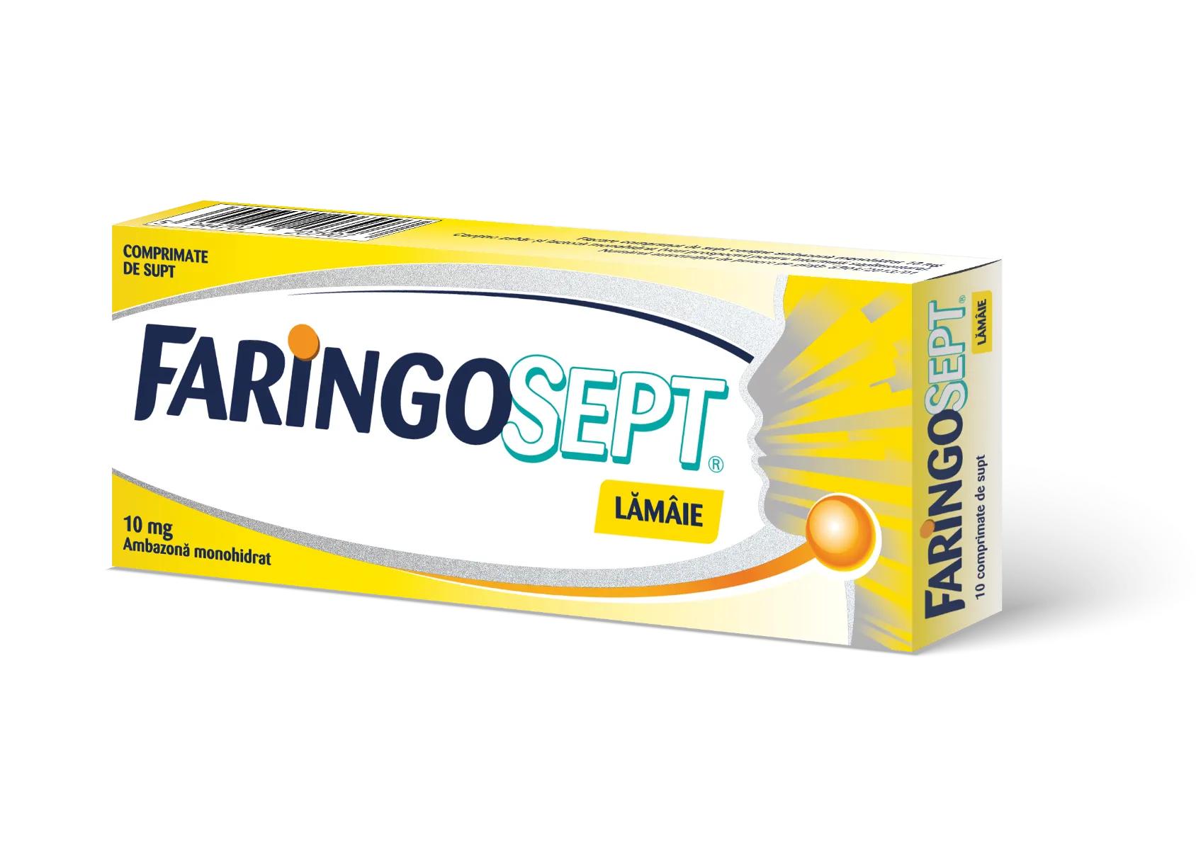 Faringosept L 10mg aroma de lamaie, 10 comprimate, Terapia 