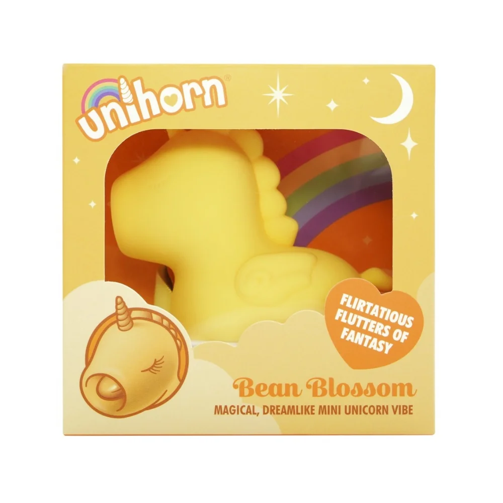 Vibrator clitoridian in forma de unicorn galben, 1 bucata, Unihorn