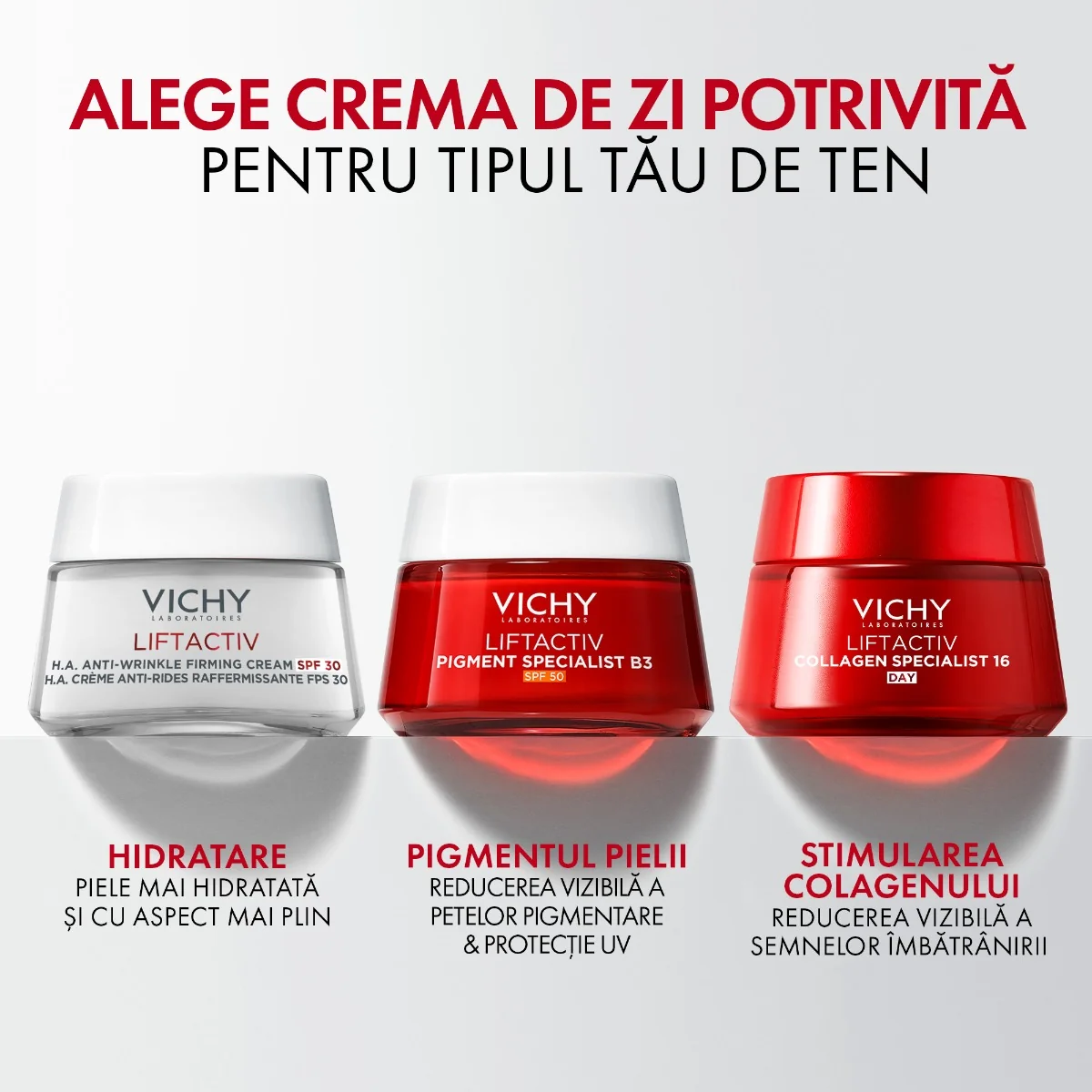Crema de zi pentru corectarea tenului cu pete pigmentare B3 Liftactiv Specialist SPF50, 50ml, Vichy