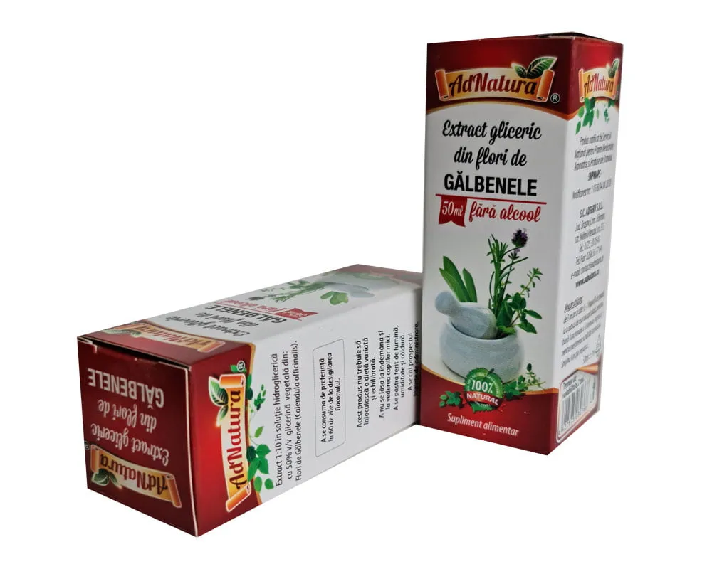 Extract gliceric de galbenele, 50ml, AdNatura