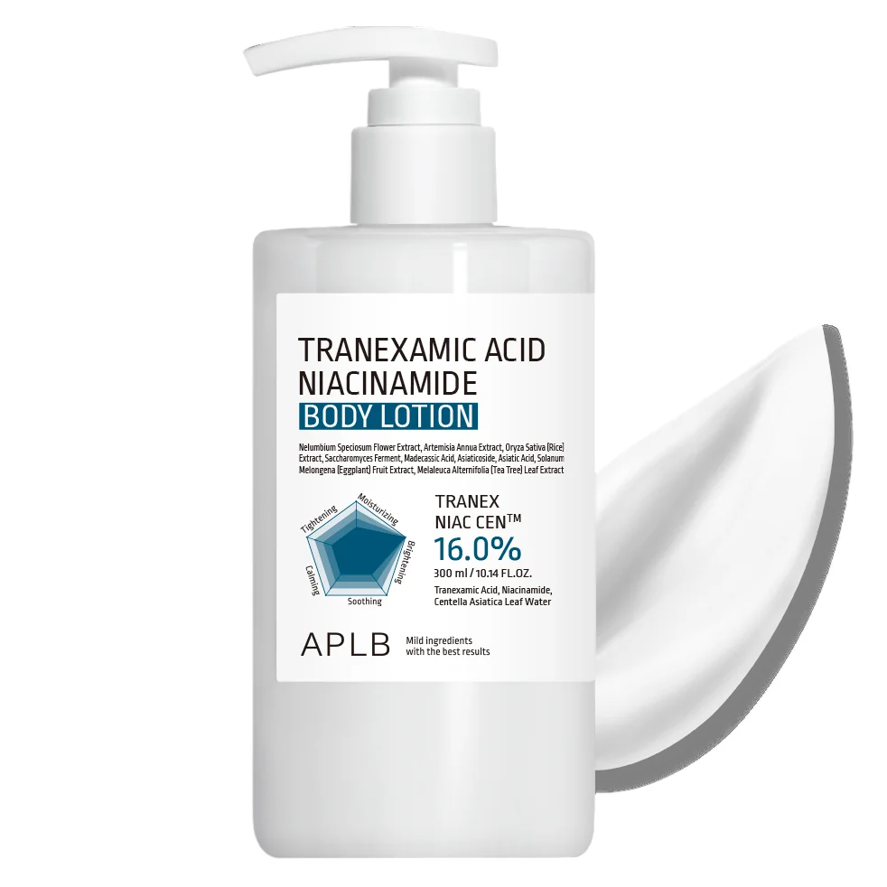 Lotiune de corp pentru reducerea petelor pigmentare cu Acid Tranexamic si Niacinamida, 300ml, APLB