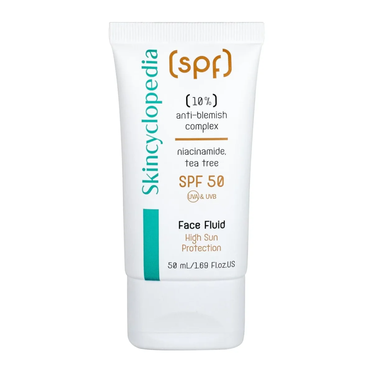 Fluid cu SPF50 pentru ten mixt gras sau predispus la imperfectiuni, 50ml, Skincyclopedia