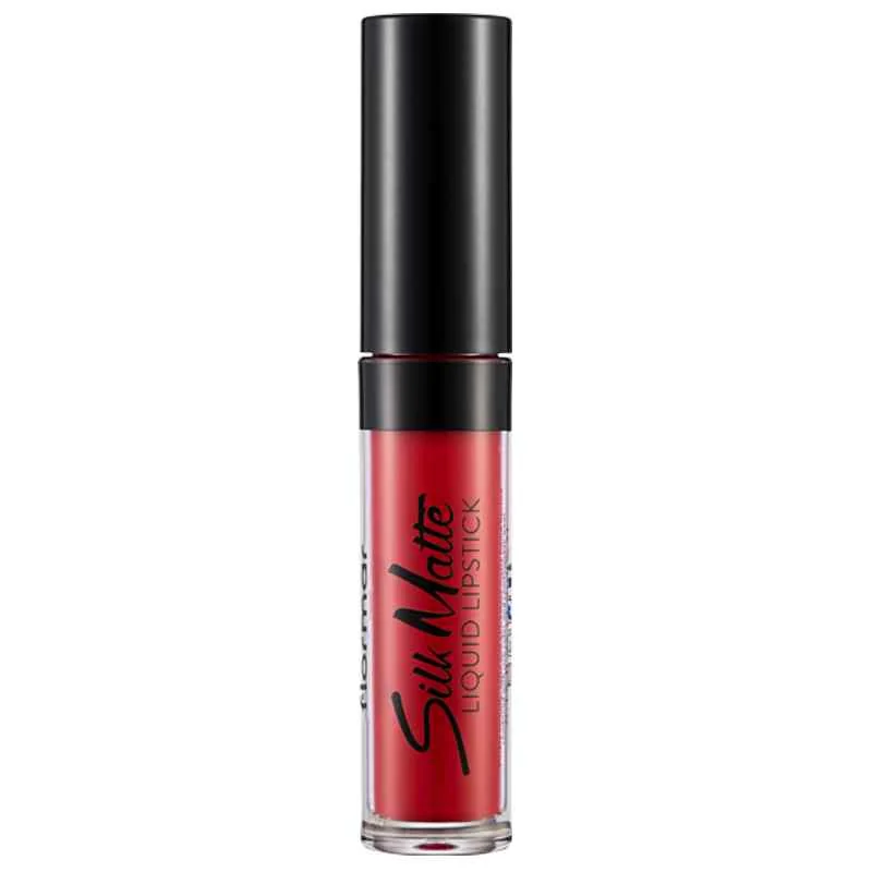 Ruj de buze lichid Silk Matte No 07 Claret Red, 4.5ml, Flormar