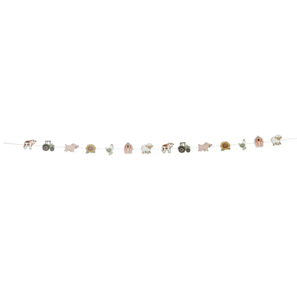 Ghirlanda decorativa din carton FSC Little Farm, 1 bucata, Little Dutch
