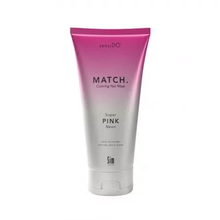 Masca pentru par coloranta tratament cu Keraguard Match Super Pink Neon, 200ml, Sensido