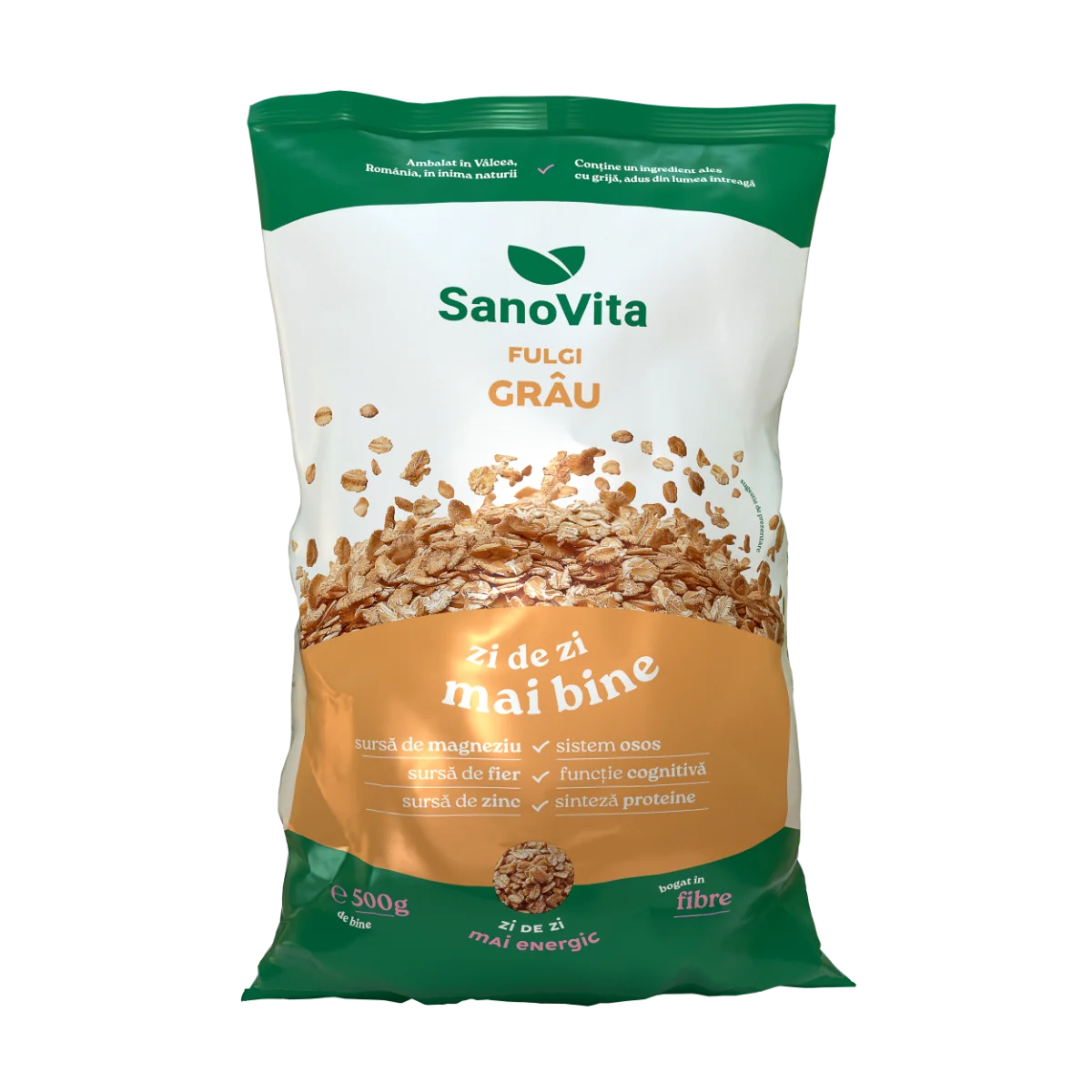 Fulgi de grau, 500g, SanoVita