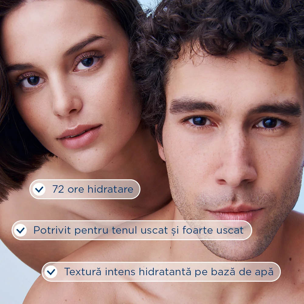 Crema intens hidratanta pe baza de apa cu efect 72h pentru piele deshidratata uscata si foarte uscata Hydrabio Riche, 40ml, Bioderma