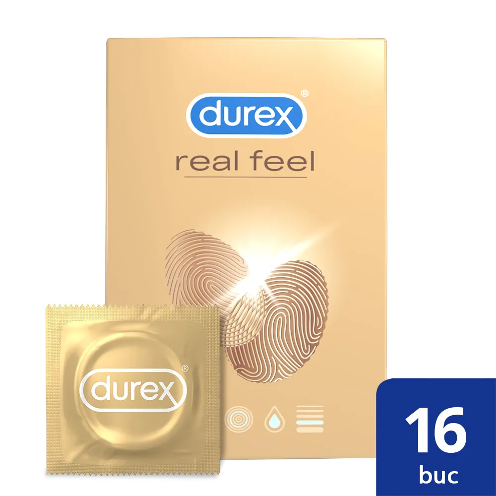 Prezervative Real Feel, 16 bucati, Durex