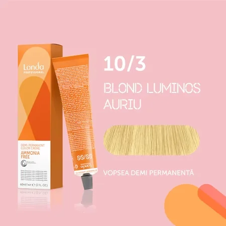 Vopsea de par demi permanenta fara amoniac 10/3, 60ml, Londa Professional