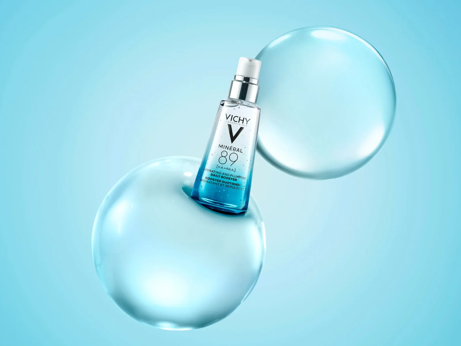 Gel-booster zilnic cu acid hialuronic cu efect de hidratare si fortifiere Mineral 89, 50ml, Vichy