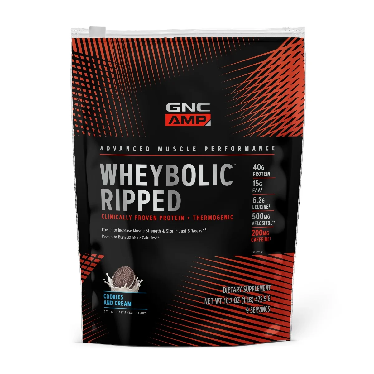 Proteina din zer si aroma de bicuiti cu crema, 472.5g, GNC 