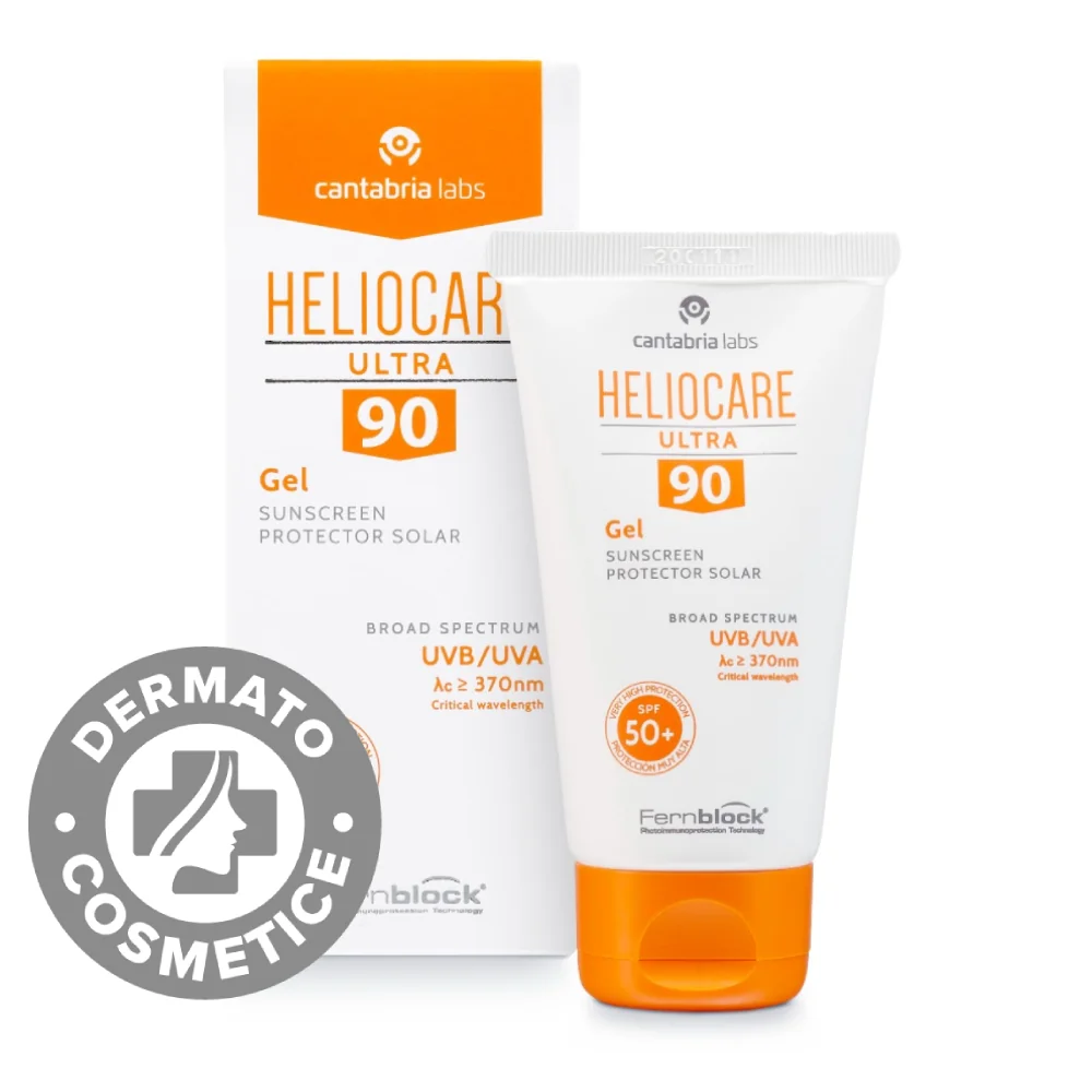 Gel pentru protectie solara cu SPF 50+ Ultra 90 Heliocare, 50ml, Cantabria Labs