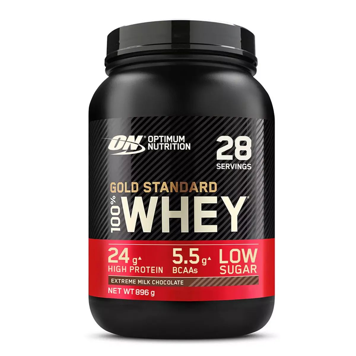 Proteine din zer 100% Whey Gold Standard cu aroma de ciocolata cu lapte, 896g, Optimum Nutrition
