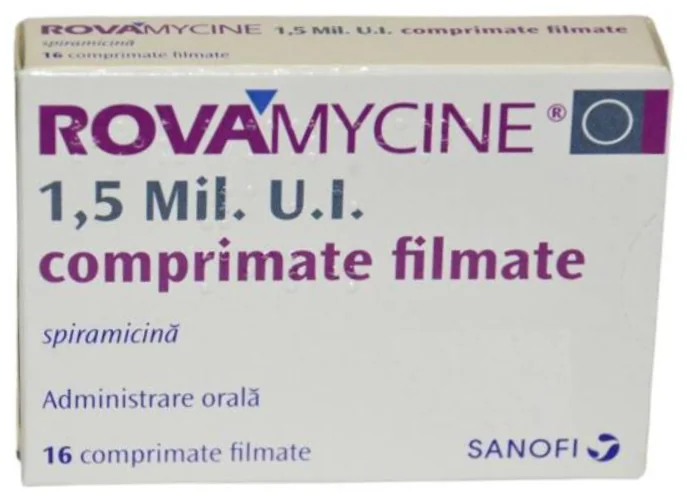 Rovamycine 1,5mil/ui, 16 comprimate filmate, Sanofi