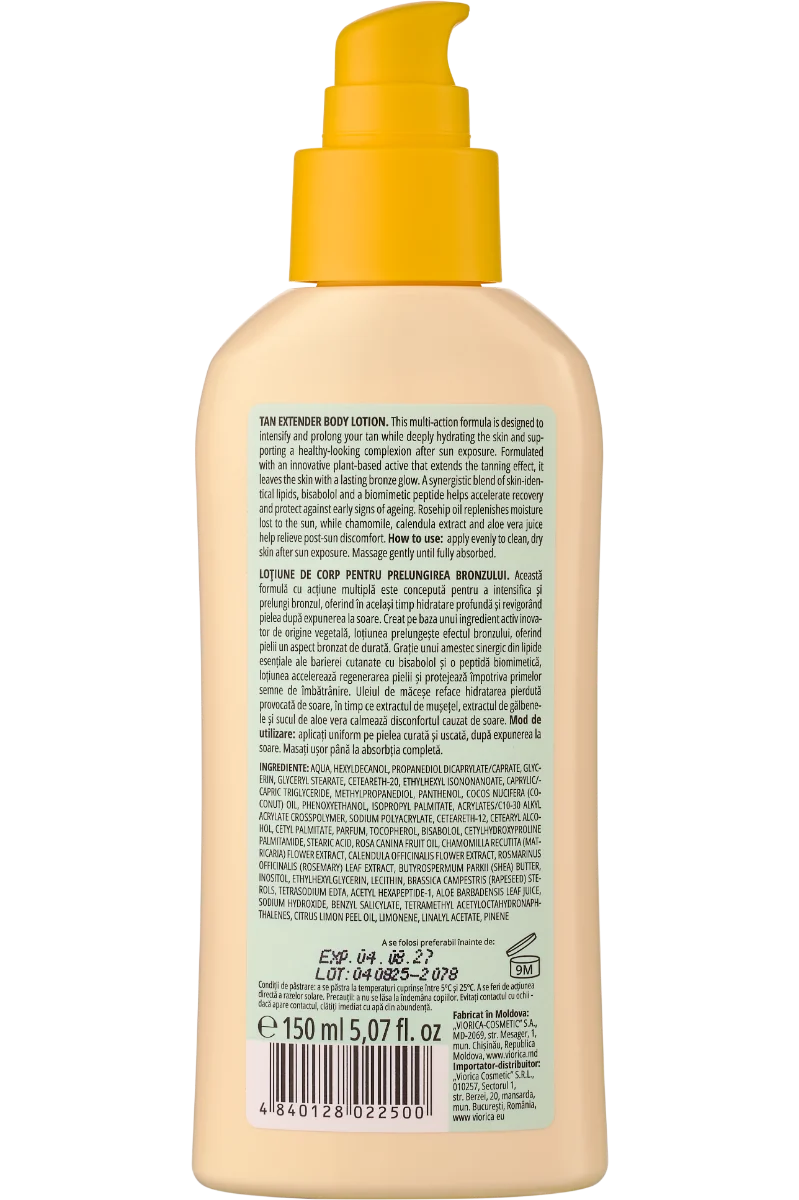 Lotiune de corp pentru prelungirea bronzului Solar, 150ml, Viorica