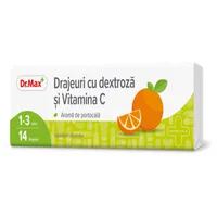 Dr. Max Drajeuri cu dextroza si vitamina C​, 14 drajeuri