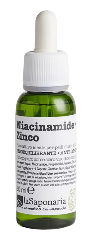 Serum activ pur cu niacinamide si zinc, 30ml, La Saponaria