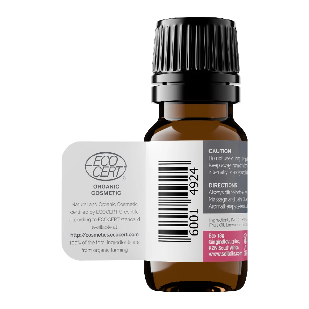 Ulei Esential Bergamota 100% Organic Ecocert, 10ml, Soil