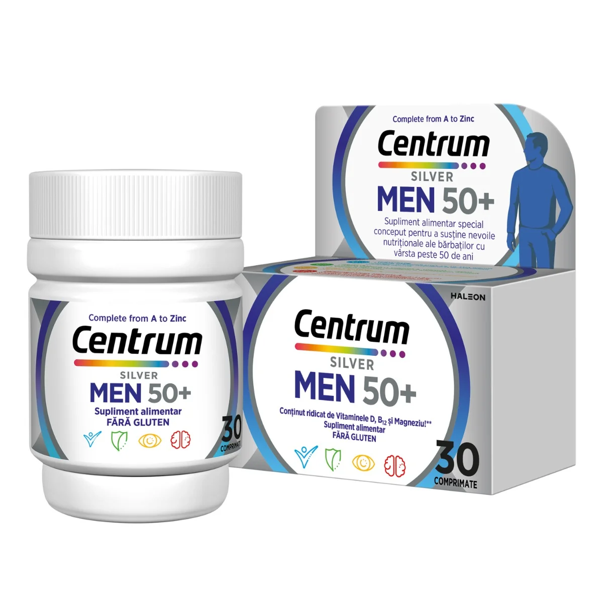 Centrum Silver 50+ pentru barbati, 30 comprimate, Haleon