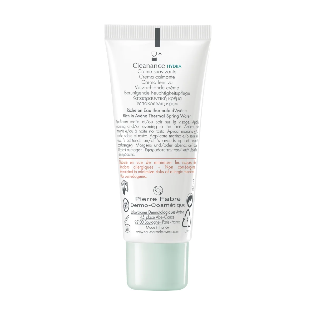 Crema calmanta Cleanance Hydra, 40ml, Avene