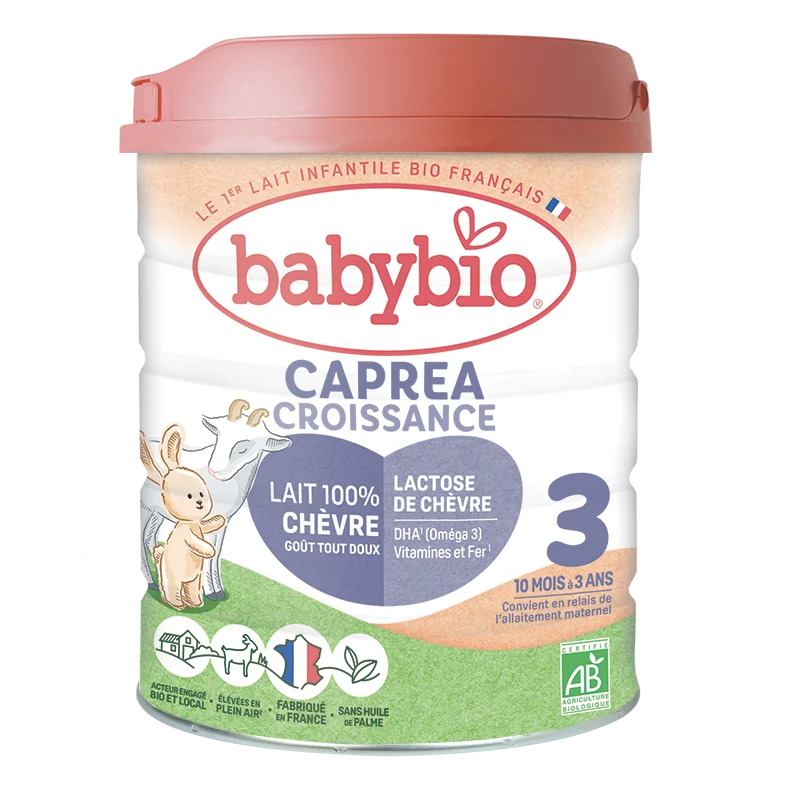 Lapte praf de capra Organic Caprea 3 10-36 luni, 800g, BabyBio