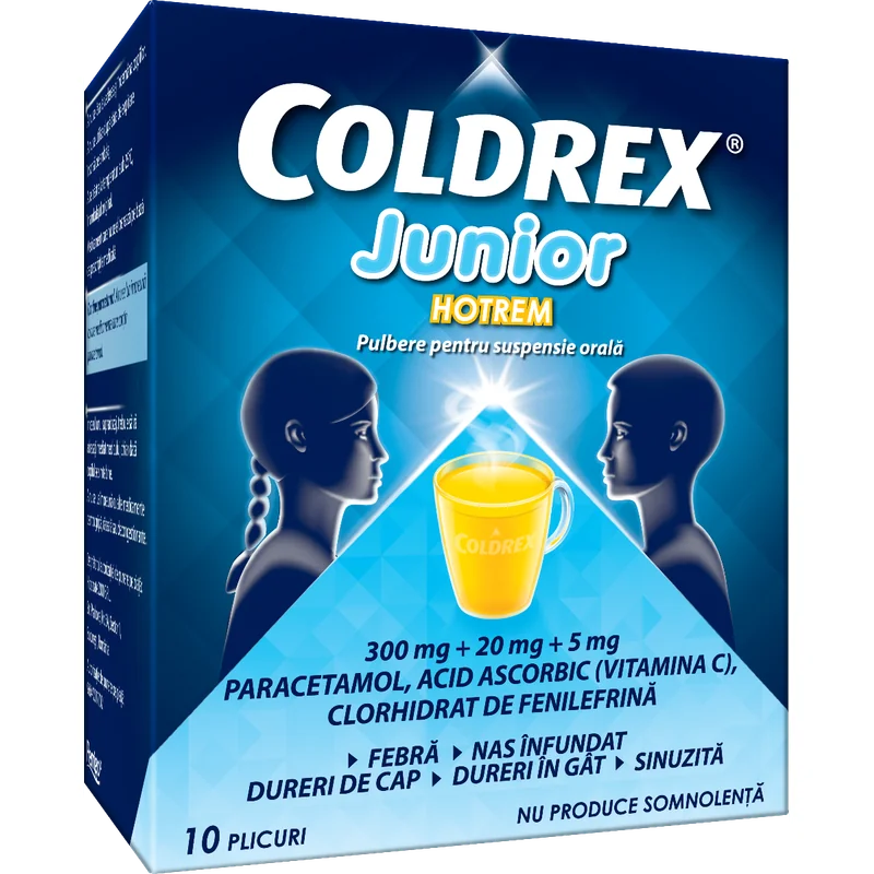 Coldrex Junior Hotrem, 10 plicuri, Perrigo