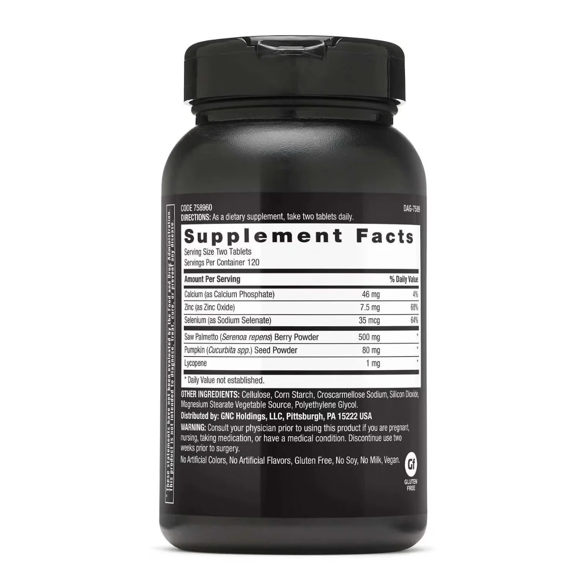Extract din palmier pitic Men's Saw Palmetto Formula, 240 tablete, GNC