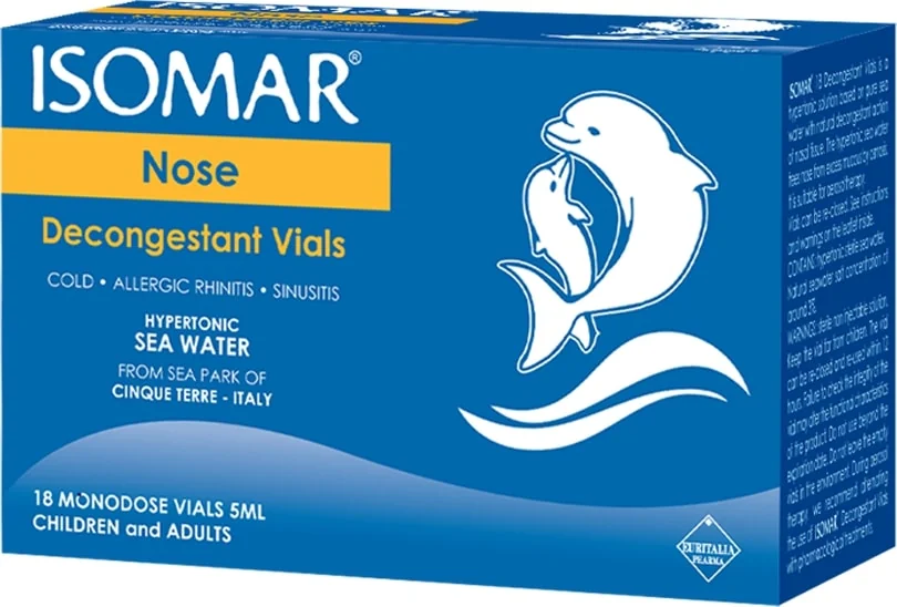 Isomar solutie hipertonica pentru nas, 18 monodoze x 5 ml,  Euritalia