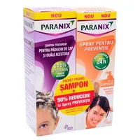 Pachet Sampon preventie impotriva paduchilor 100ml + 50% reducere Spray pentru preventie 100ml, Paranix