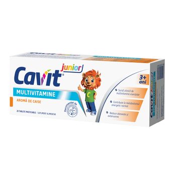 Cavit Junior caise, 20 tablete, Biofarm 