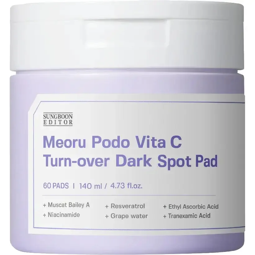 Dischete imbibate in ser Meoru Podo Vita C Turn-Over Dark Spot, 60 bucati, Sungboon Editor