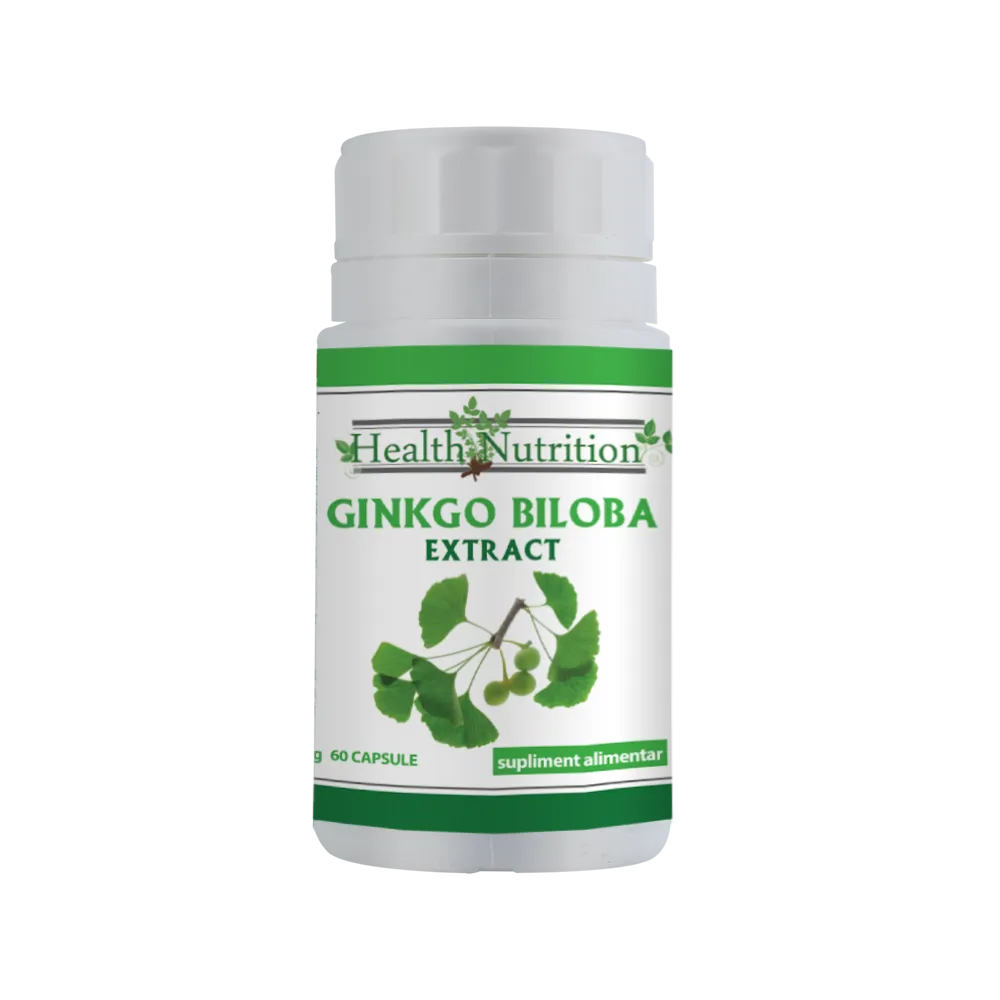 Ginkgo Biloba Extract, 60 tablete, Health Nutrition