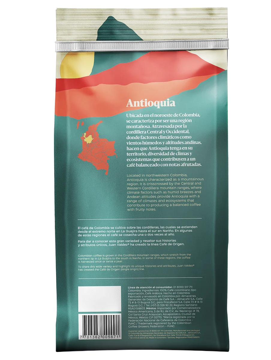 Cafea boabe Origine Antioquia, 454g, Juan Valdez