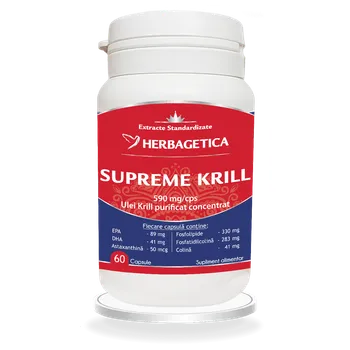 Supreme Krill Omega 3 Forte, 60 capsule, Herbagetica 