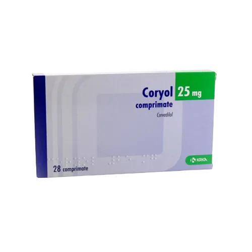 Coryol 25 mg, 28 comprimate, KRKA 