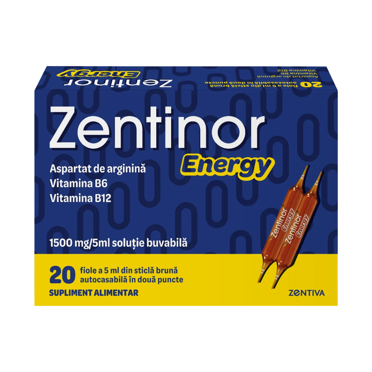 Zentinor Energy, 20 fiole buvabile, Zentiva 