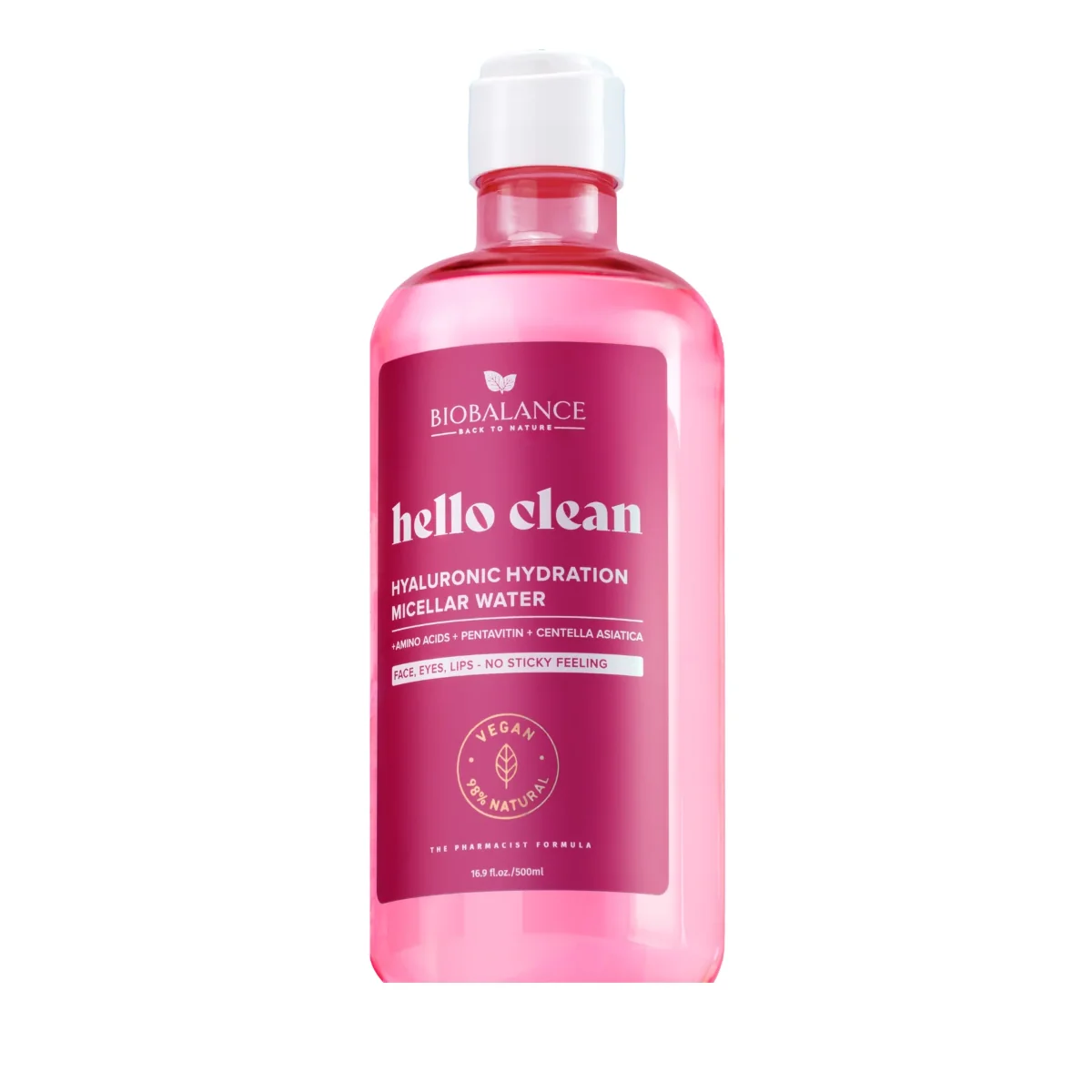 Apa micelara Hyaluronic Hydration Hello Clean, 500ml, Bio Balance