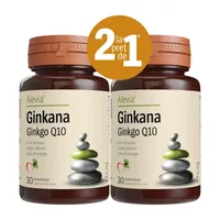 Pachet Ginkana Ginkgo Q10, 2 x 30 comprimate, Alevia